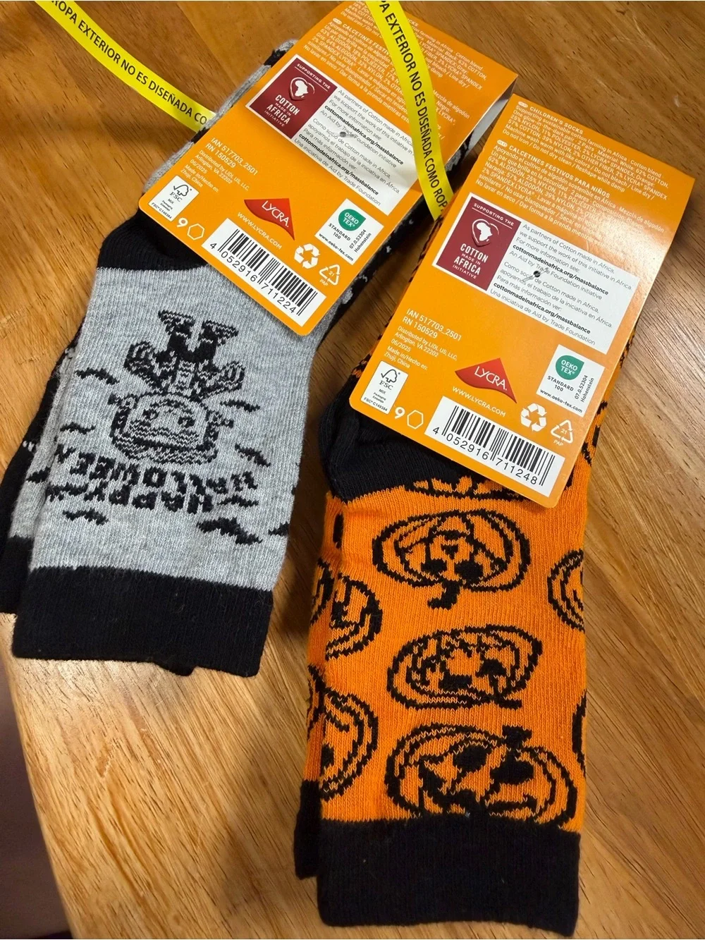 4 Pair Of Halloween Socks By Lupilu Shoe Size 9.5T - 12.5T